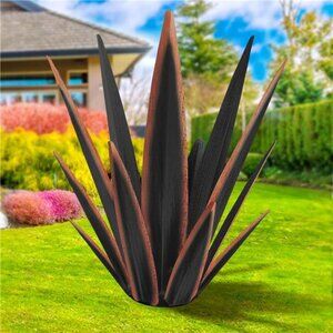 Large Tequila Rustic Sculpture, Rustic Metal Agave Plants for Outdoor Patio